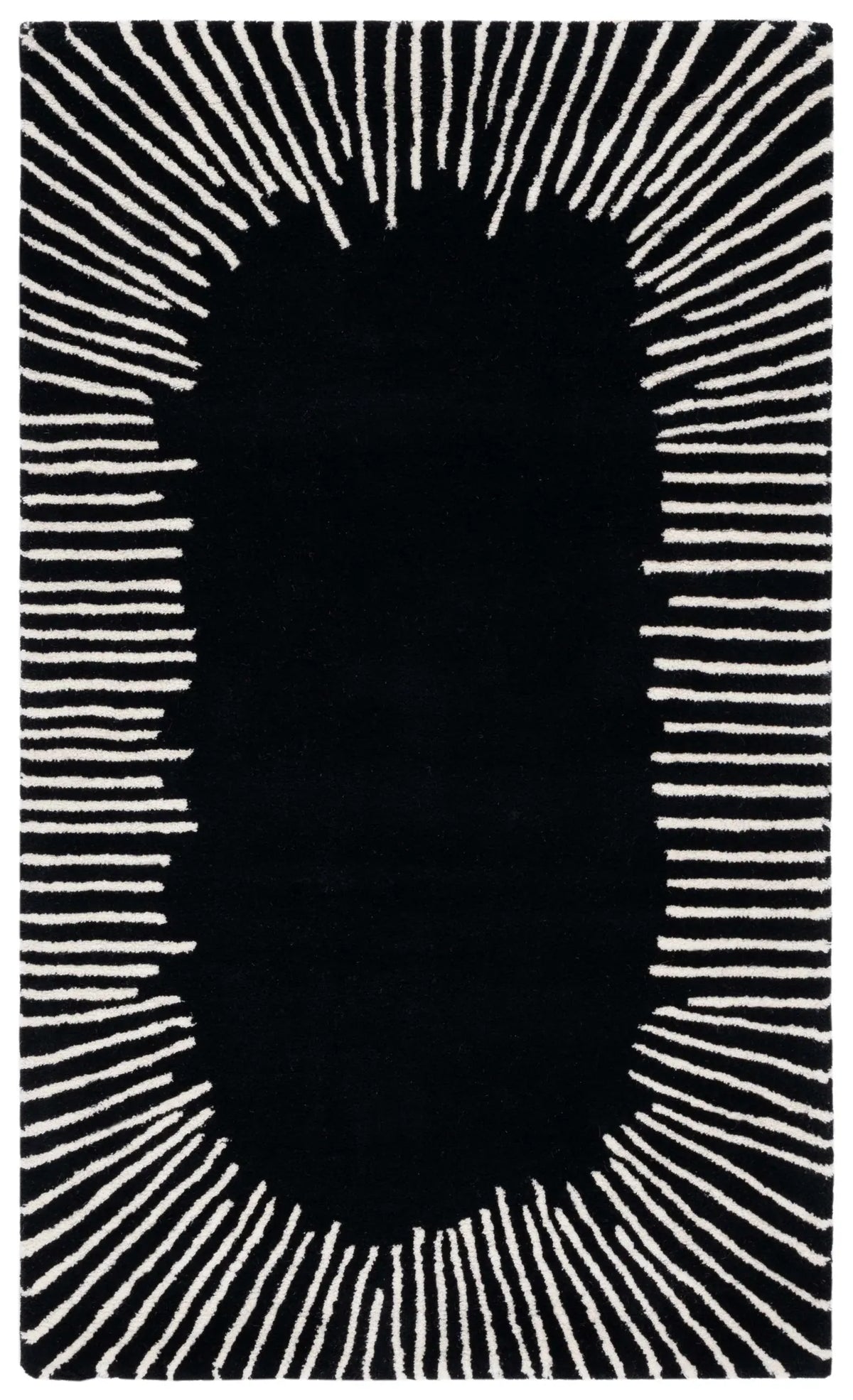 Safavieh Fifth Avenue 3'-0" x 5'-0" Rug in Black / Ivory