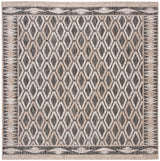 Safavieh Courtyard 6'-7" x 6'-7" Rug in Black / Natural