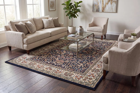 Dynamic Rugs Ancient Garden 57078 Blue / Ivory Rugs - Room