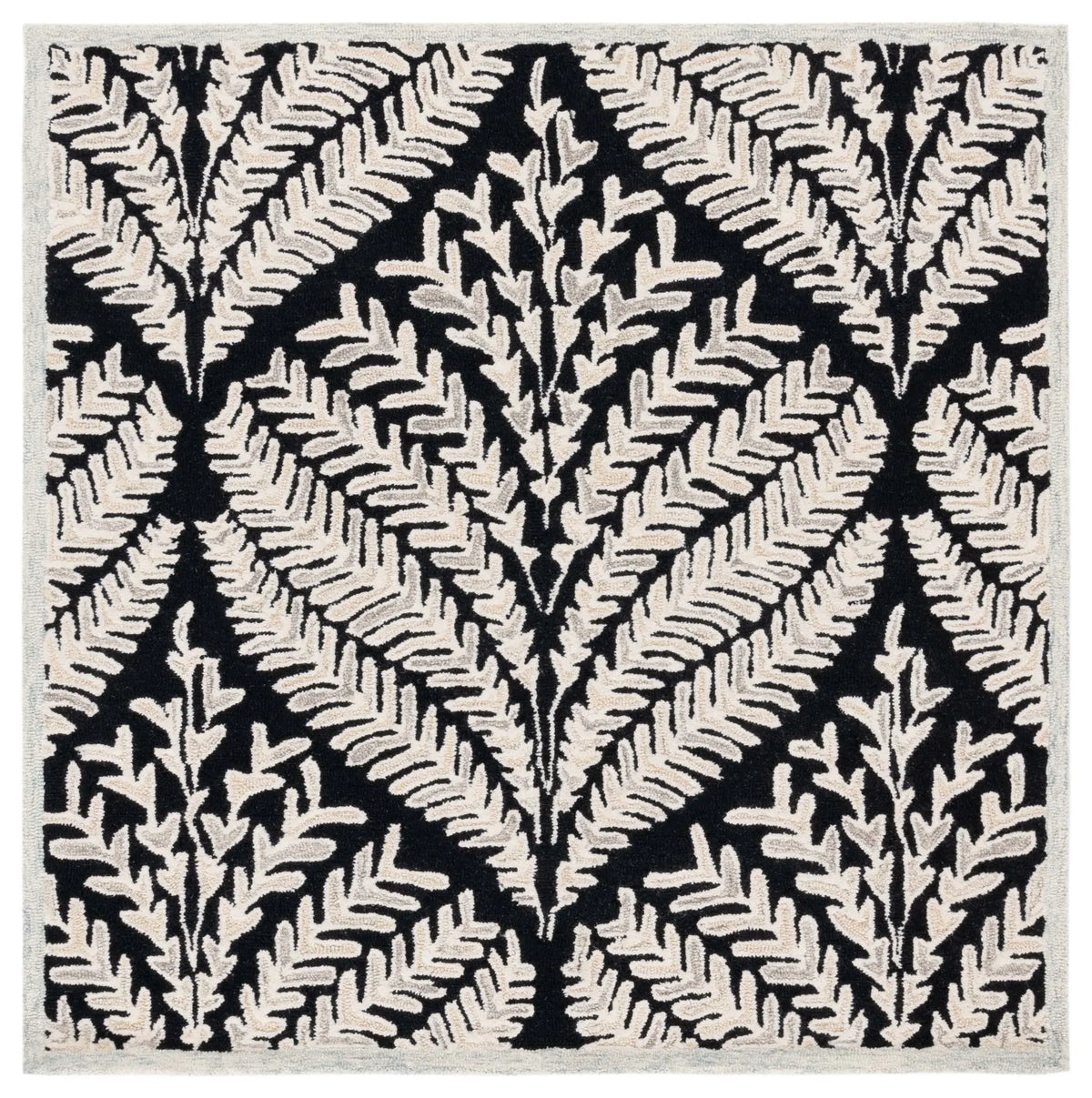 Safavieh Capri 5'-0" x 5'-0" Rug in Black / Ivory