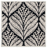 Safavieh Capri 5'-0" x 5'-0" Rug in Black / Ivory