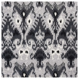 Safavieh Ikat 6'-0" x 6'-0" Rug in Grey / Black