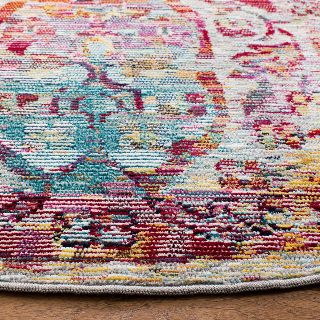 Safavieh Crystal 7'-0" x 7'-0" Rug in Light Blue / Orange