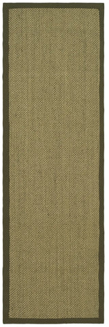 Safavieh Natural Fiber 2'-6" x 8'-0" Rug in Natural / Green
