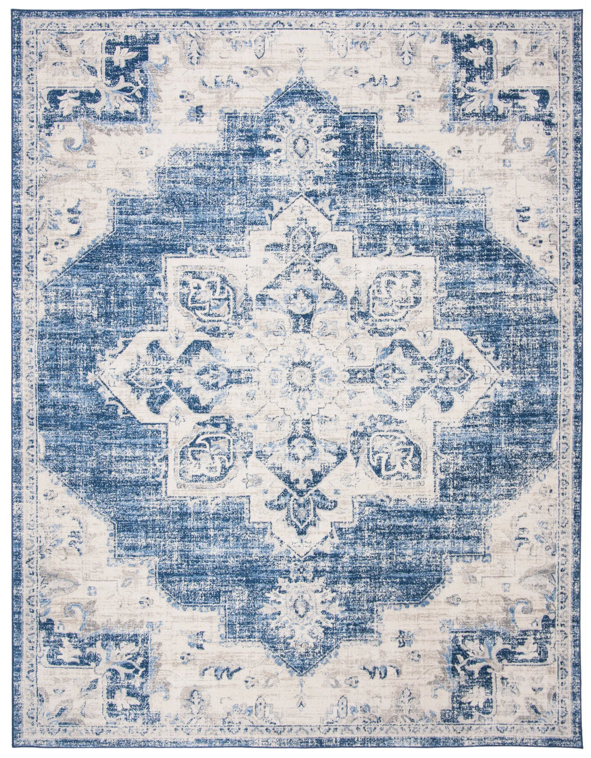 Safavieh Brentwood 10'-0" x 13'-0" Rug in Ivory / Navy