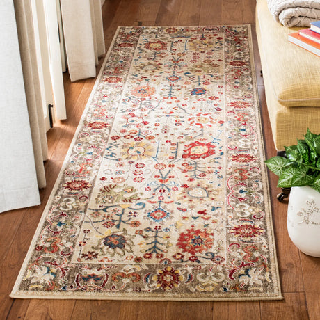Safavieh Kashan 2'-6" x 10'-0" Rug in Beige / Taupe