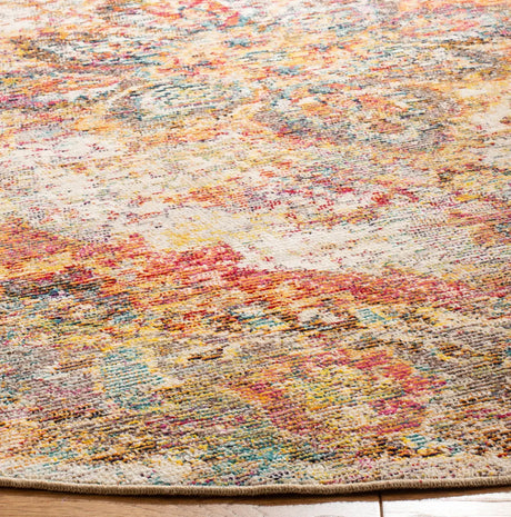 Safavieh Crystal 7'-0" x 7'-0" Rug in Cream / Rose