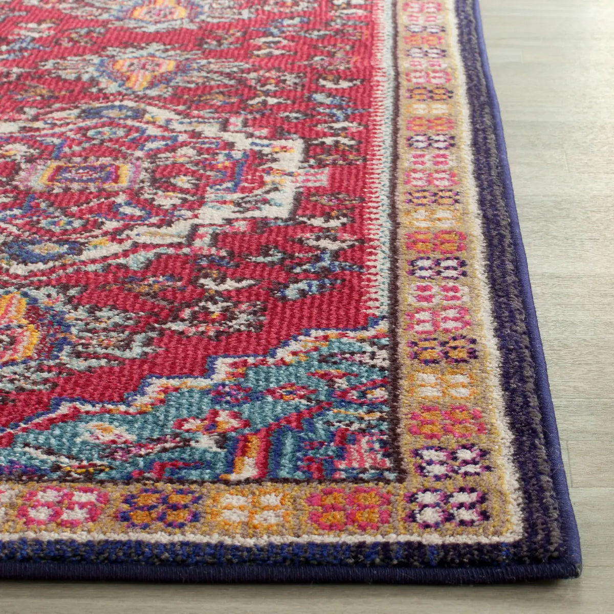 Safavieh Monaco 2'-2" x 10'-0" Rug in Red / Turquoise