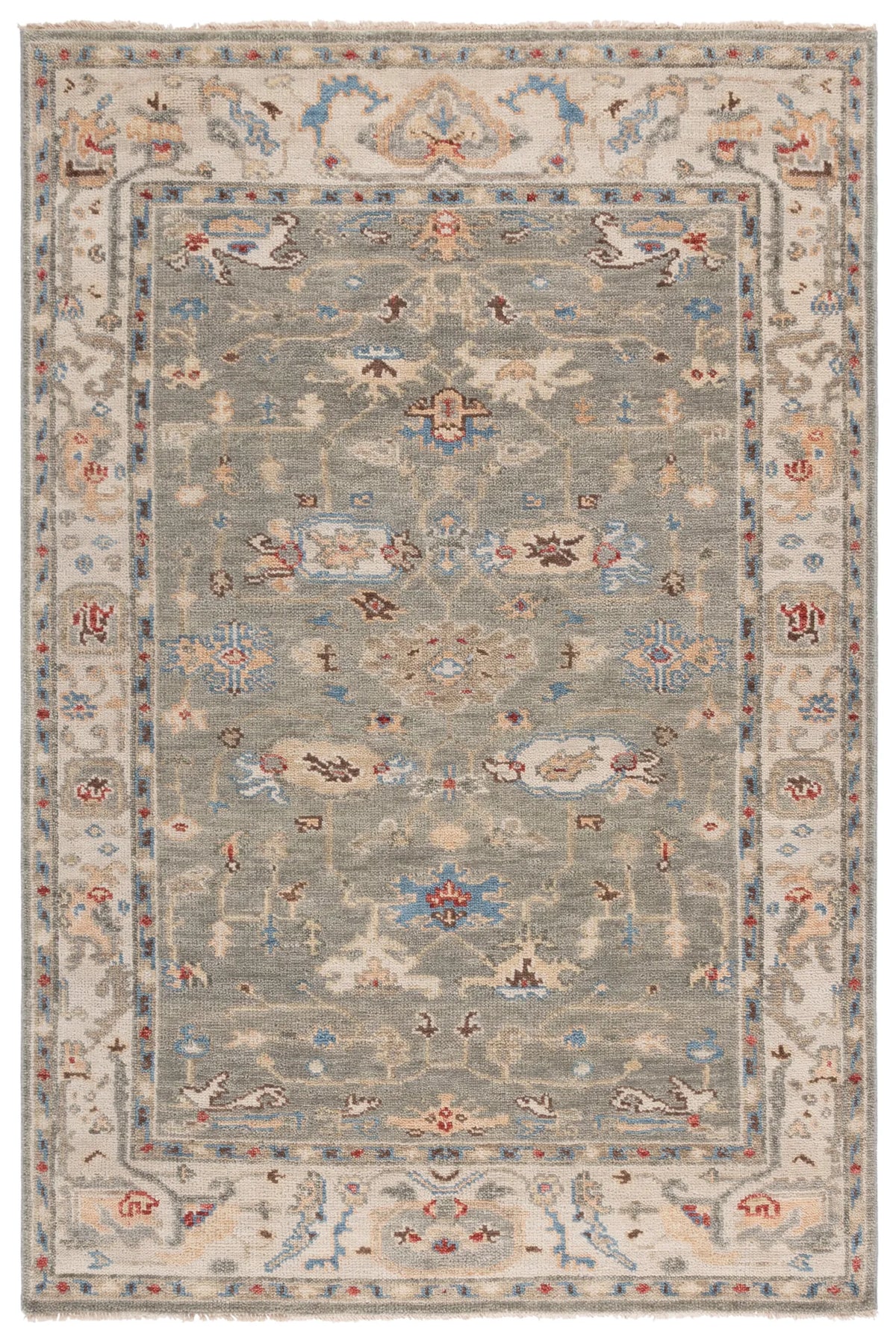Safavieh Samarkand 6'-0" x 9'-0" Rug in Grey / Ivory