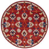 Safavieh Micro-Loop 5'-0" x 5'-0" Rug in Rust / Blue