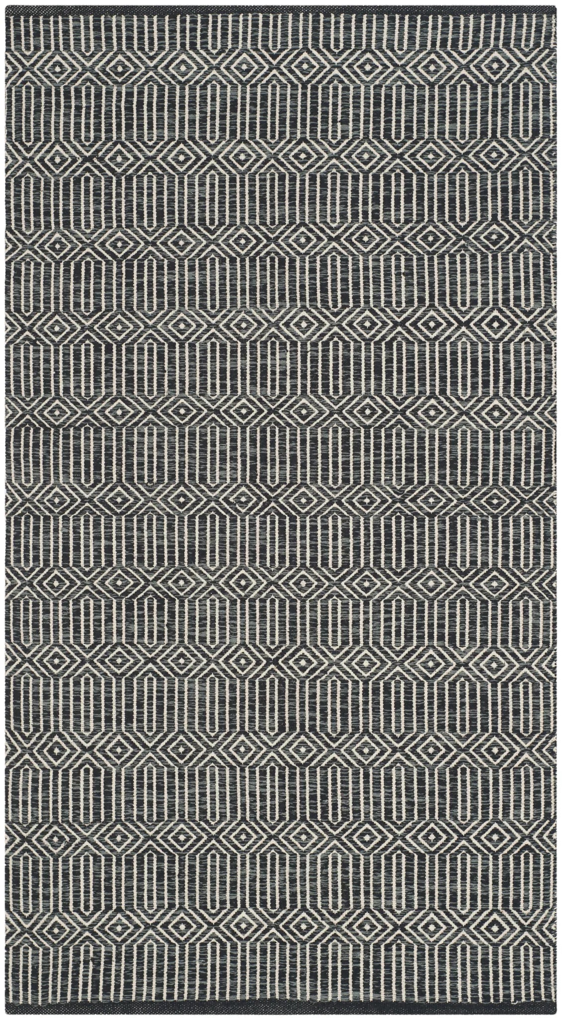 Safavieh Montauk 3'-0" x 5'-0" Rug in Ivory / Dark Grey