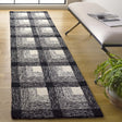 Safavieh Metro 2'-3" x 9'-0" Rug in Charcoal / Ivory
