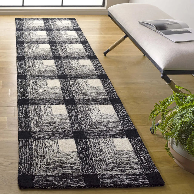 Safavieh Metro 2'-3" x 9'-0" Rug in Charcoal / Ivory
