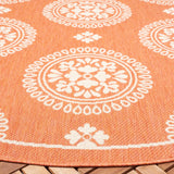 Safavieh Courtyard 6'-7" x 6'-7" Rug in Terracotta