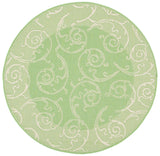 Safavieh Courtyard 5'-3" x 5'-3" Rug in Olive / Natural