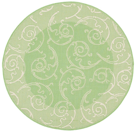 Safavieh Courtyard 5'-3" x 5'-3" Rug in Olive / Natural