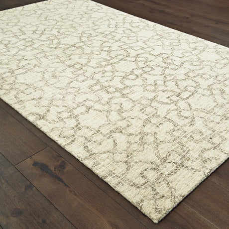 Oriental Weavers Sphinx Tallavera 55608 Tan / Ivory Rugs - angle detail