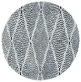 Safavieh Micro-Loop 5'-0" x 5'-0" Rug in Light Blue / Charcoal