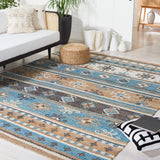 Safavieh Kilim 6'-0" x 9'-0" Rug in Blue / Ivory