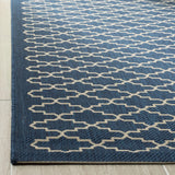 Safavieh Courtyard 4'-0" x 5'-7" Rug in Navy / Beige