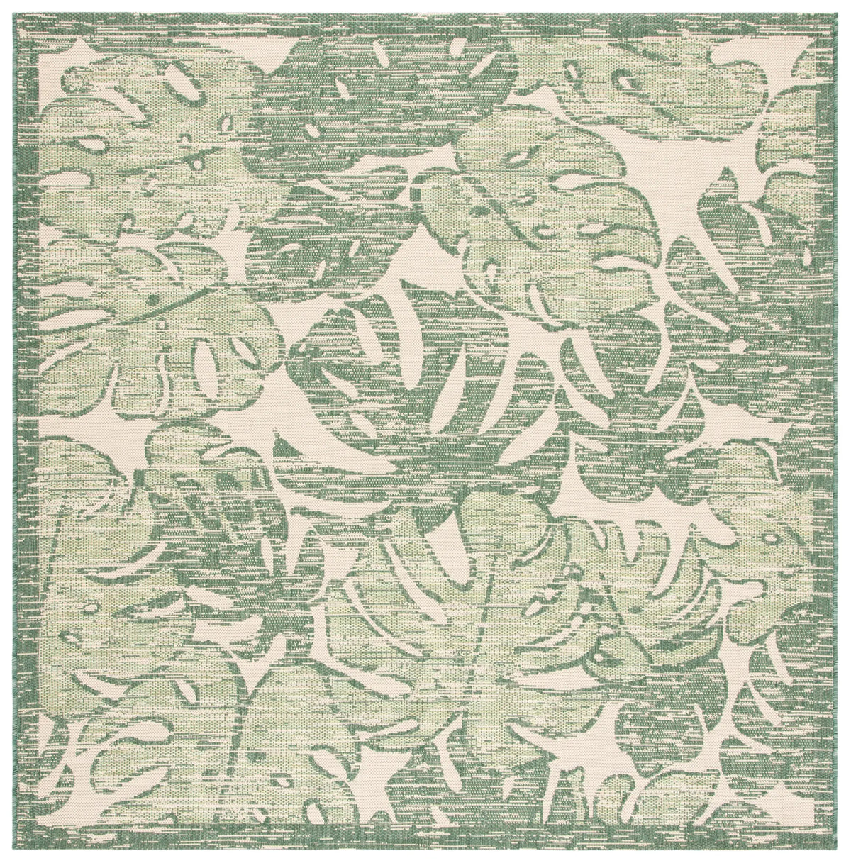 Safavieh Courtyard 6'-7" x 6'-7" Rug in Beige / Green