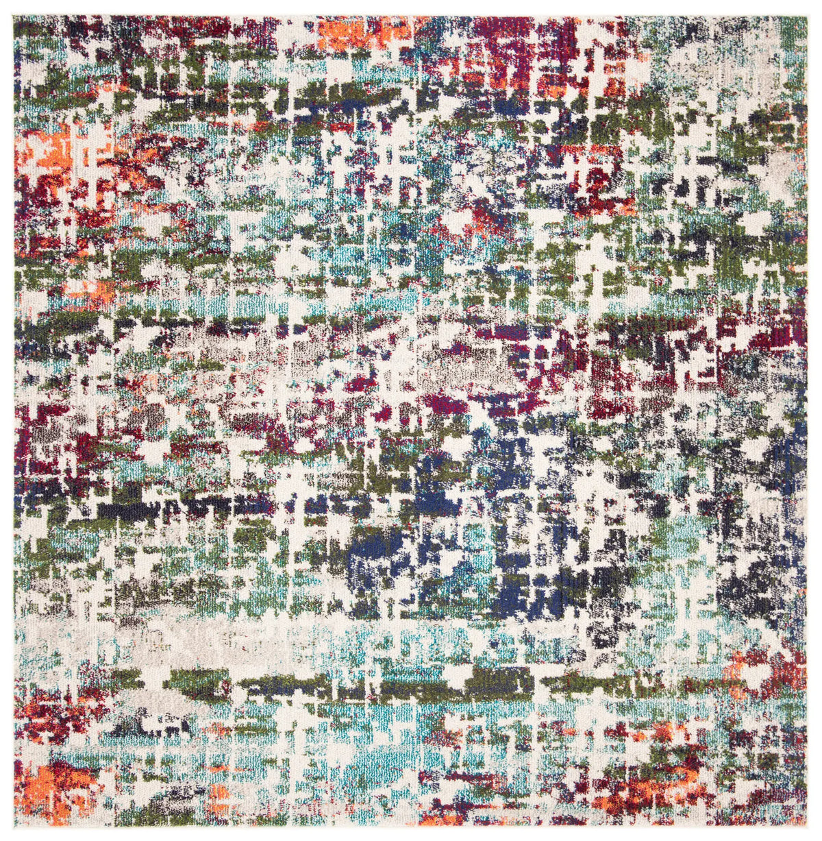 Safavieh Madison 6'-7" x 6'-7" Rug in Blue / Green