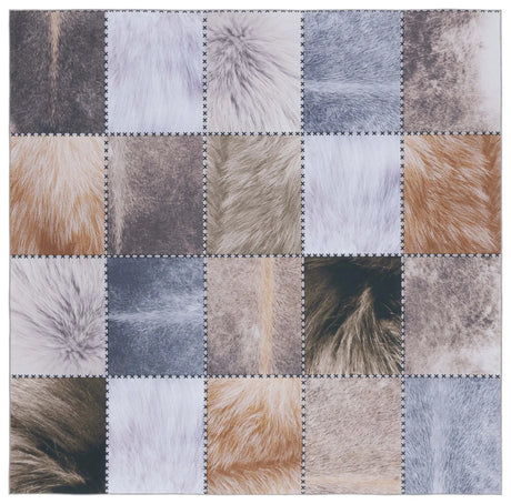 Safavieh Faux Hide 6'-0" x 6'-0" Rug in Beige / Brown