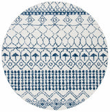 Safavieh Tulum 6'-7" x 6'-7" Rug in Ivory / Navy
