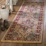 Safavieh Kashan 2'-6" x 10'-0" Rug in Ivory / Red