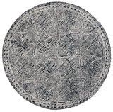 Safavieh Metro 6'-0" x 6'-0" Rug in Black / Ivory