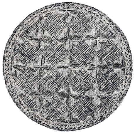 Safavieh Metro 6'-0" x 6'-0" Rug in Black / Ivory