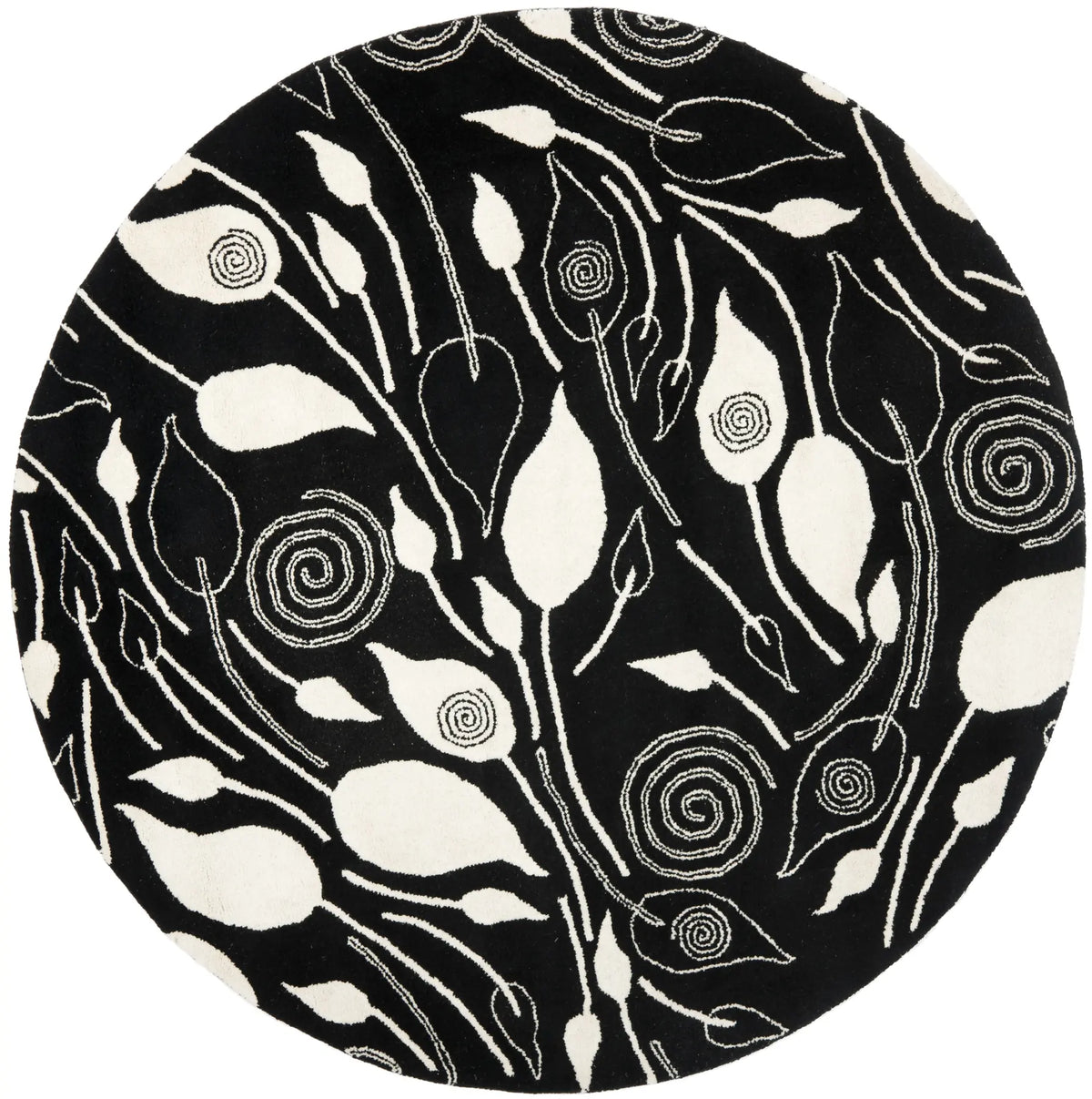 Safavieh Soho 6'-0" x 6'-0" Rug in Black / Ivory