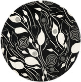 Safavieh Soho 6'-0" x 6'-0" Rug in Black / Ivory