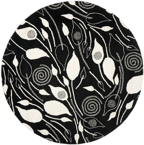 Safavieh Soho 6'-0" x 6'-0" Rug in Black / Ivory