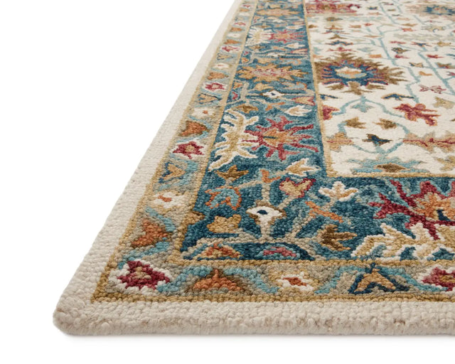 Loloi Victoria Vk-23 Ivory/Sky Rug - rug corner