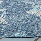 Safavieh Courtyard 6'-7" x 6'-7" Rug in Navy / Blue