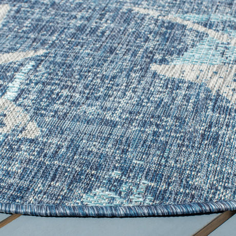Safavieh Courtyard 6'-7" x 6'-7" Rug in Navy / Blue
