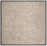 Safavieh Courtyard 7'-10" x 7'-10" Rug in Sand / Black
