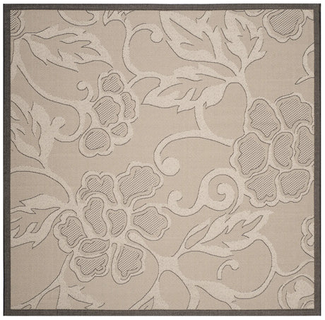 Safavieh Courtyard 7'-10" x 7'-10" Rug in Sand / Black