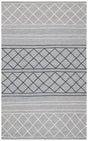 Safavieh Striped Kilim 4'-0" x 6'-0" Rug in Silver / Grey