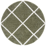 Safavieh Tahoe Shag 6'-7" x 6'-7" Rug in Sage / White