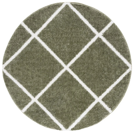 Safavieh Tahoe Shag 6'-7" x 6'-7" Rug in Sage / White