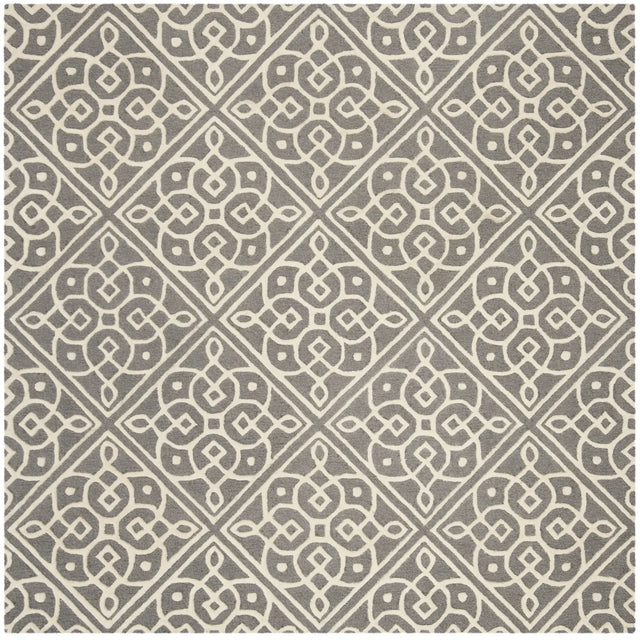Safavieh Cambridge 6'-0" x 6'-0" Rug in Dark Grey / Ivory