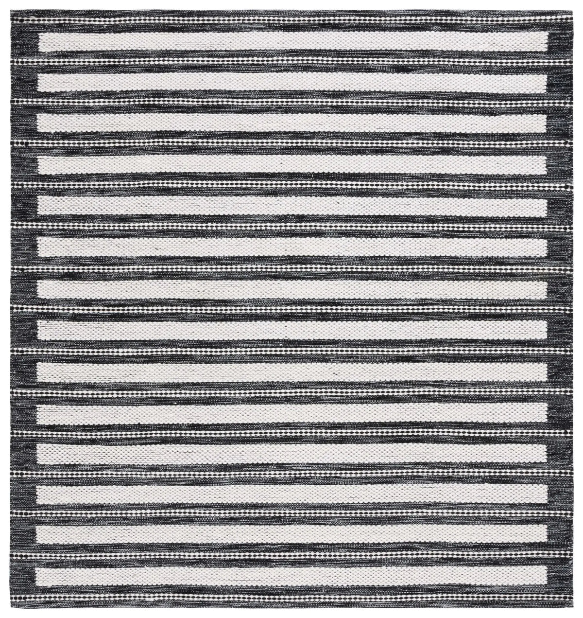 Safavieh Kilim 6'-0" x 6'-0" Rug in Black / Ivory