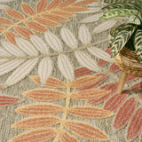 Nourison Aloha ALH18 Machine Made Sage, Rose Rug