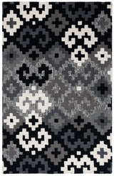 Safavieh Metro 4'-0" x 6'-0" Rug in Black / Ivory
