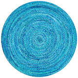 Safavieh Braided 5'-0" x 5'-0" Rug in Turquoise