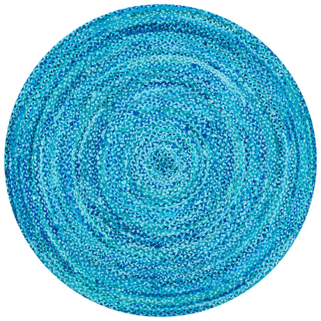 Safavieh Braided 5'-0" x 5'-0" Rug in Turquoise