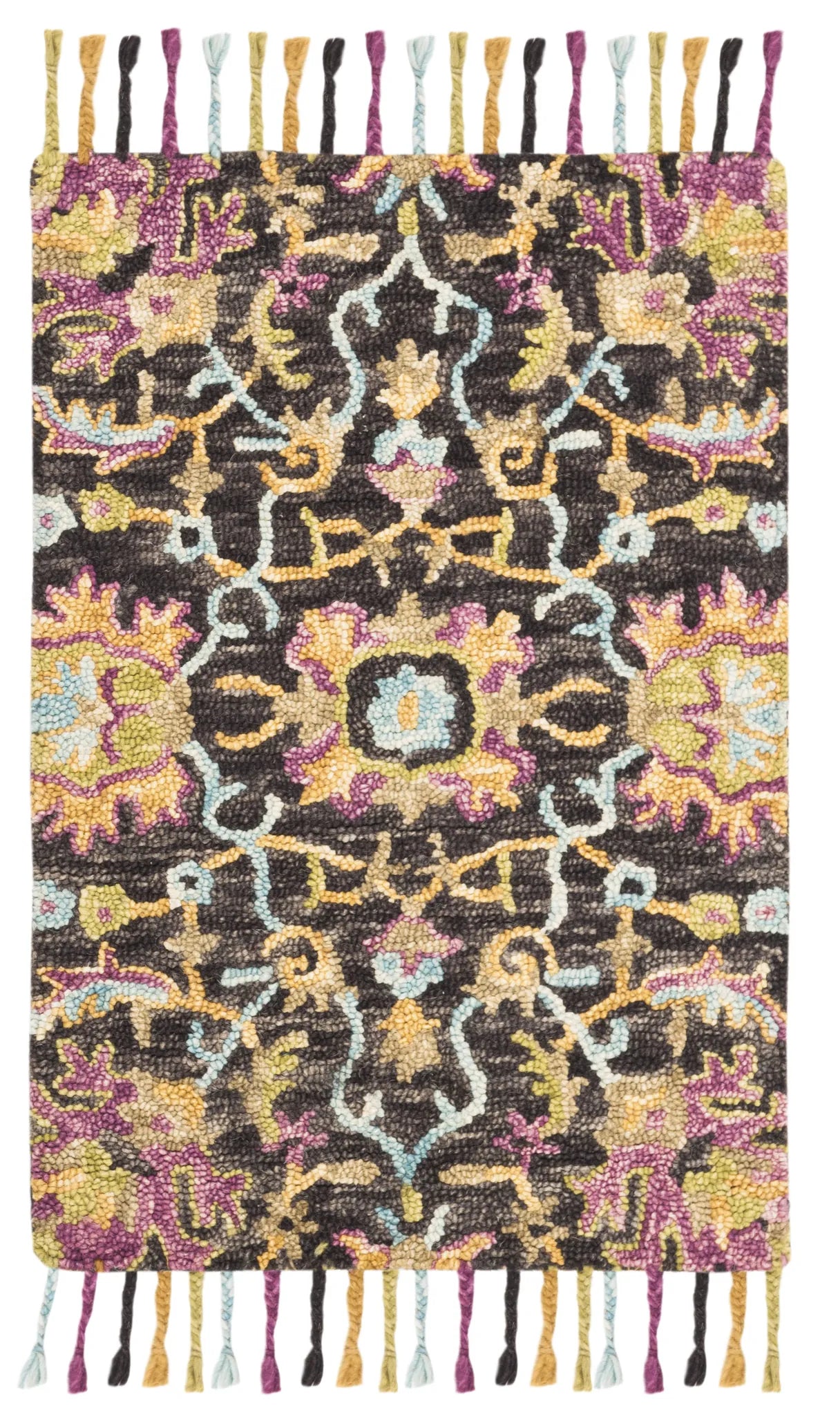 Safavieh Blossom 2'-0" x 3'-0" Rug in Charcoal / Multi