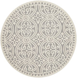 Safavieh Cambridge 4'-0" x 4'-0" Rug in Silver / Ivory